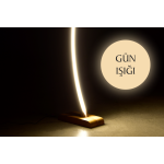 Jedi Naturel Ahşap LED Dekoratif Ayaklı Lambader Gün Işığı - Görsel 4