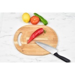 Doğal Meşe Kare Sunum - Kesme Tahtası 18mm-Oval - Görsel 3