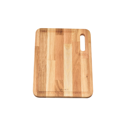 Doğal Meşe Oval Sunum - Kesme Tahtası 18mm-Yatay