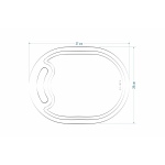 Doğal Meşe Kare Sunum - Kesme Tahtası 18mm-Oval - Görsel 5