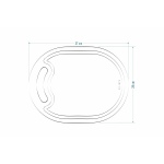 Doğal Meşe Oval Sunum - Kesme Tahtası 18mm-Oval - Görsel 5