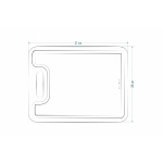 Doğal Meşe Kare Sunum - Kesme Tahtası 18mm-Dik - Görsel 5