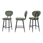 Barsama Siyah Metal Mutfak Bar Sandalyesi Yeşil - Görsel 2