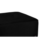 Ege Fonksiyonel Siyah Ayak Sehpalı Kare Siyah Puf Antrasit - Görsel 2