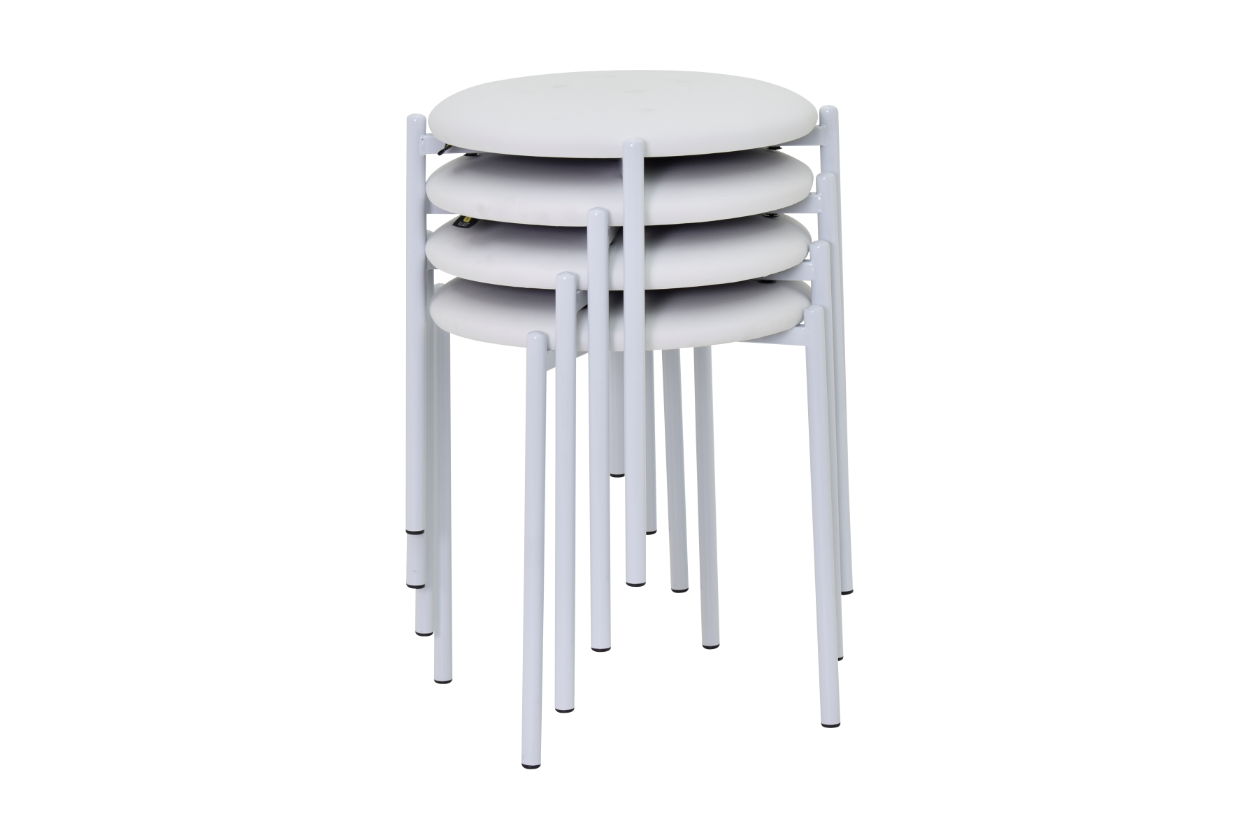 idea-soft-nil-tabure-beyaz-ayak-deri-trendyol2 Nil Beyaz Metal Ayak Deri İstiflenebilir Mutfak-Balkon Taburesi Beyaz - 4 Adet - Görsel 1