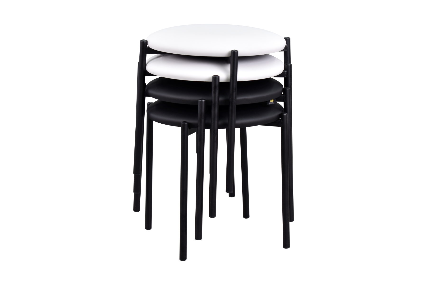 idea-soft-nil-tabure-siyah-ayak-deri-trendyol9 Nil Siyah Metal Ayak Deri İstiflenebilir Mutfak-Balkon Taburesi Karışık 1 - 4 Adet - Görsel 1