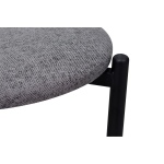 Nil Siyah Metal Ayak İstiflenebilir Mutfak-Balkon Taburesi Gri - 4 Adet - Görsel 3