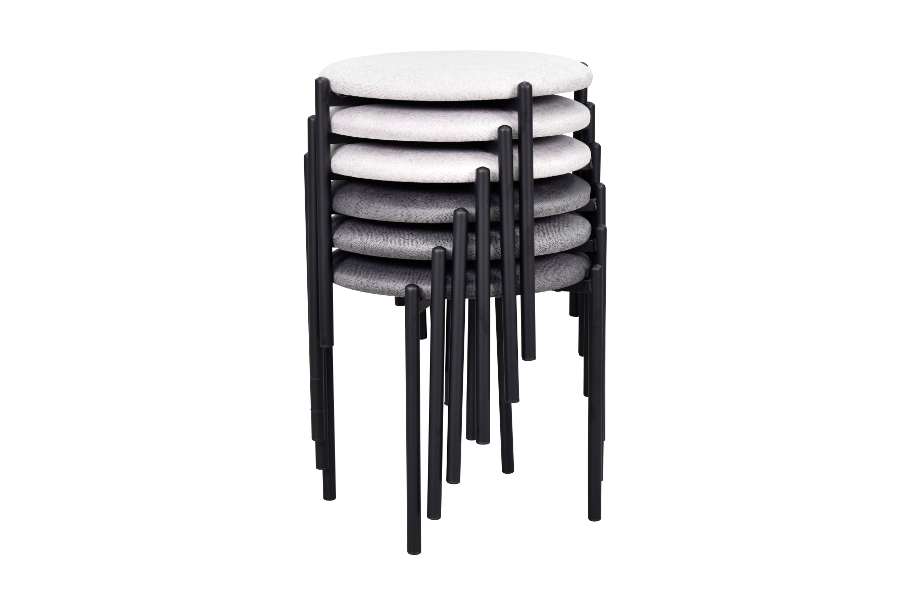 idea-soft-nil-tabure-siyah-ayak-sigma9 Nil Siyah Metal Ayak İstiflenebilir Mutfak-Balkon Taburesi 6 Adet - Karışık 1 - Görsel 1