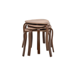 Papatya Kestane Ayak Ahşap Çok Amaçlı Zigon Tabure Kestane - 4 Adet - Görsel 2