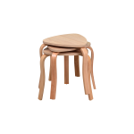 Papatya Naturel Ayak Ahşap Çok Amaçlı Zigon Tabure Naturel - 3 Adet - Görsel 2