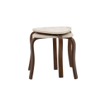 Papatya Kestane Ayak Ahşap Çok Amaçlı Zigon Tabure Traverten - 2 Adet - Görsel 2