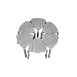 Papatya Naturel Ayak Ahşap Çok Amaçlı Zigon Tabure Traverten - 4 Adet - Görsel 4