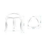 Papatya Naturel Ayak Ahşap Çok Amaçlı Zigon Tabure Naturel - 2 Adet - Görsel 8