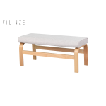 Peri Naturel Ahşap Ayak Sigma Sırtsız Bank