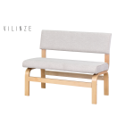 Peri Naturel Ahşap Ayak Sigma Sırtlı Bank - Görsel 2