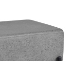 Ege Fonksiyonel Siyah Ayak Kestane Sehpalı Kare Puf Gri - Görsel 2