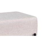 Ege Fonksiyonel Siyah Ayak Antrasit Sehpalı Kare Puf Krem - Görsel 2