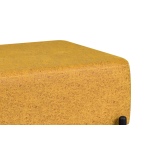 Ege Fonksiyonel Siyah Ayak Antrasit Sehpalı Kare Puf Sarı - Görsel 2