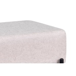 Ege Fonksiyonel Siyah Ayak Kestane Sehpalı Kare Puf Krem - Görsel 2