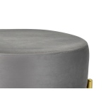 Otto Fonksiyonel Gold Ayak Naturel Sehpalı Yuvarlak Puf Gri - Görsel 2
