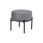 Otto Fonksiyonel Siyah Ayak Antrasit Sehpalı Yuvarlak Puf Gri