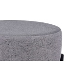 Otto Fonksiyonel Siyah Ayak Antrasit Sehpalı Yuvarlak Puf Gri - Görsel 2