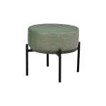 Otto Fonksiyonel Siyah Ayak Antrasit Sehpalı Yuvarlak Puf Yeşil
