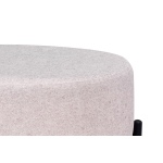 Otto Fonksiyonel Siyah Ayak Antrasit Sehpalı Yuvarlak Puf Krem - Görsel 2