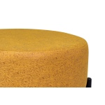 Otto Fonksiyonel Siyah Ayak Kestane Sehpalı Yuvarlak Puf Sarı - Görsel 2