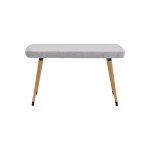 Dino Ahşap Ayak Açık Gri Teddy Mutfak Masası Bankı Naturel - Görsel 2