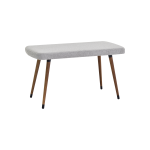 Dino Ahşap Ayak Açık Gri Teddy Mutfak Masası Bankı Kestane