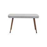 Dino Ahşap Ayak Açık Gri Teddy Mutfak Masası Bankı Kestane - Görsel 2