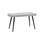 Dino Ahşap Ayak Açık Gri Teddy Mutfak Masası Bankı Siyah