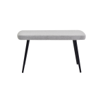 Dino Ahşap Ayak Açık Gri Teddy Mutfak Masası Bankı Siyah - Görsel 2