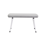 Dino Ahşap Ayak Açık Gri Teddy Mutfak Masası Bankı Beyaz - Görsel 2