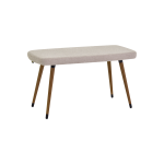 Dino Ahşap Ayak Bej Teddy Mutfak Masası Bankı Kestane