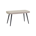 Dino Ahşap Ayak Bej Teddy Mutfak Masası Bankı Siyah