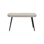 Dino Ahşap Ayak Bej Teddy Mutfak Masası Bankı Siyah - Görsel 2