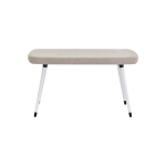 Dino Ahşap Ayak Bej Teddy Mutfak Masası Bankı Beyaz - Görsel 2