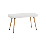 Dino Ahşap Ayak Beyaz Teddy Mutfak Masası Bankı Naturel