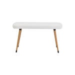 Dino Ahşap Ayak Beyaz Teddy Mutfak Masası Bankı Naturel - Görsel 2