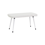 Dino Ahşap Ayak Beyaz Teddy Mutfak Masası Bankı Beyaz