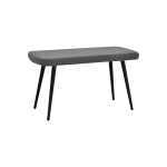 Dino Ahşap Ayak Gri Teddy Mutfak Masası Bankı Siyah