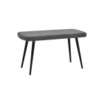 Dino Ahşap Ayak Gri Teddy Mutfak Masası Bankı Siyah