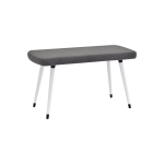 Dino Ahşap Ayak Gri Teddy Mutfak Masası Bankı Beyaz