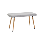 Dino Ahşap Ayak Açık Gri Teddy Mutfak Masası Bankı Naturel