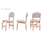 Ege Naturel Ayak Ahşap Teddy Sandalye Bej - Görsel 2