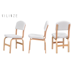 Ege Naturel Ayak Ahşap Teddy Sandalye Beyaz - Görsel 2