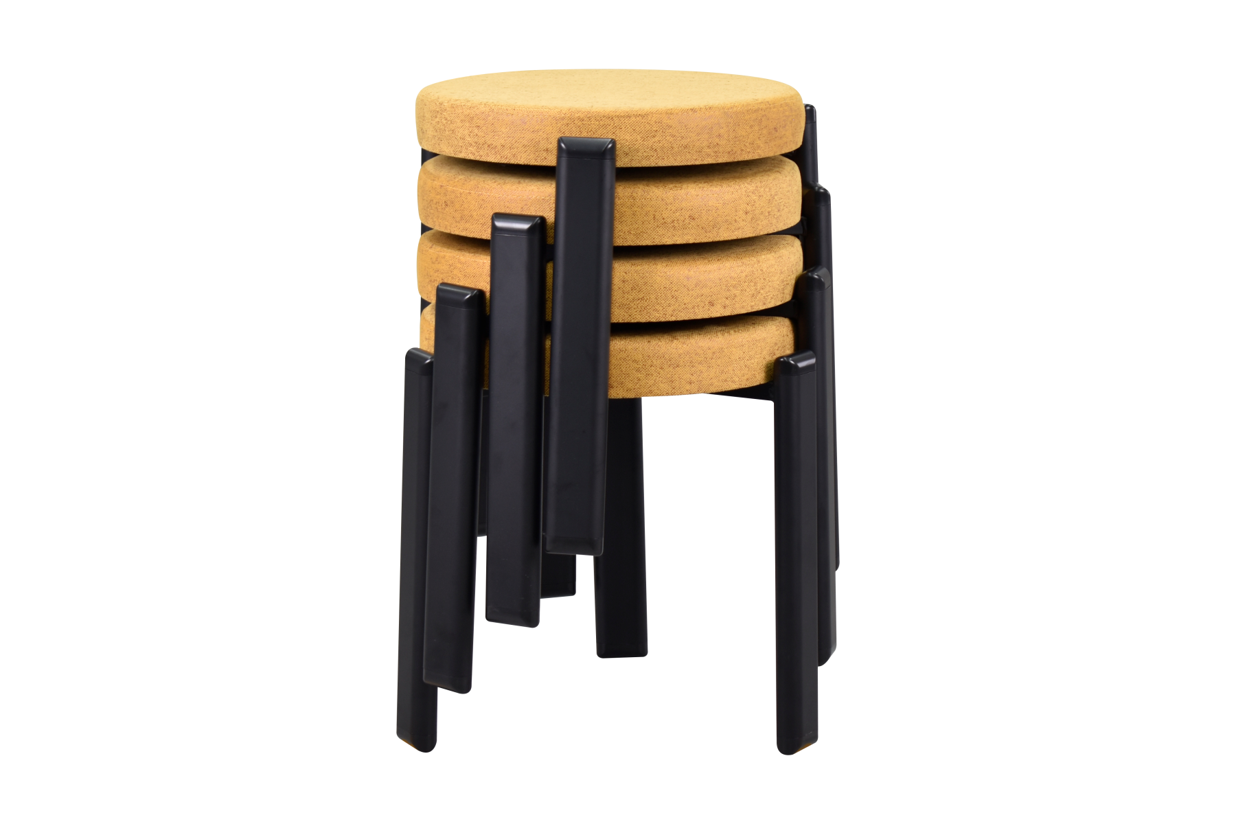 idea-soft-teras-tabure-siyah-ayak-sigma11 Teras Siyah Metal Ayak İstiflenebilir Mutfak-Balkon Taburesi Sarı - 4 Adet - Görsel 1