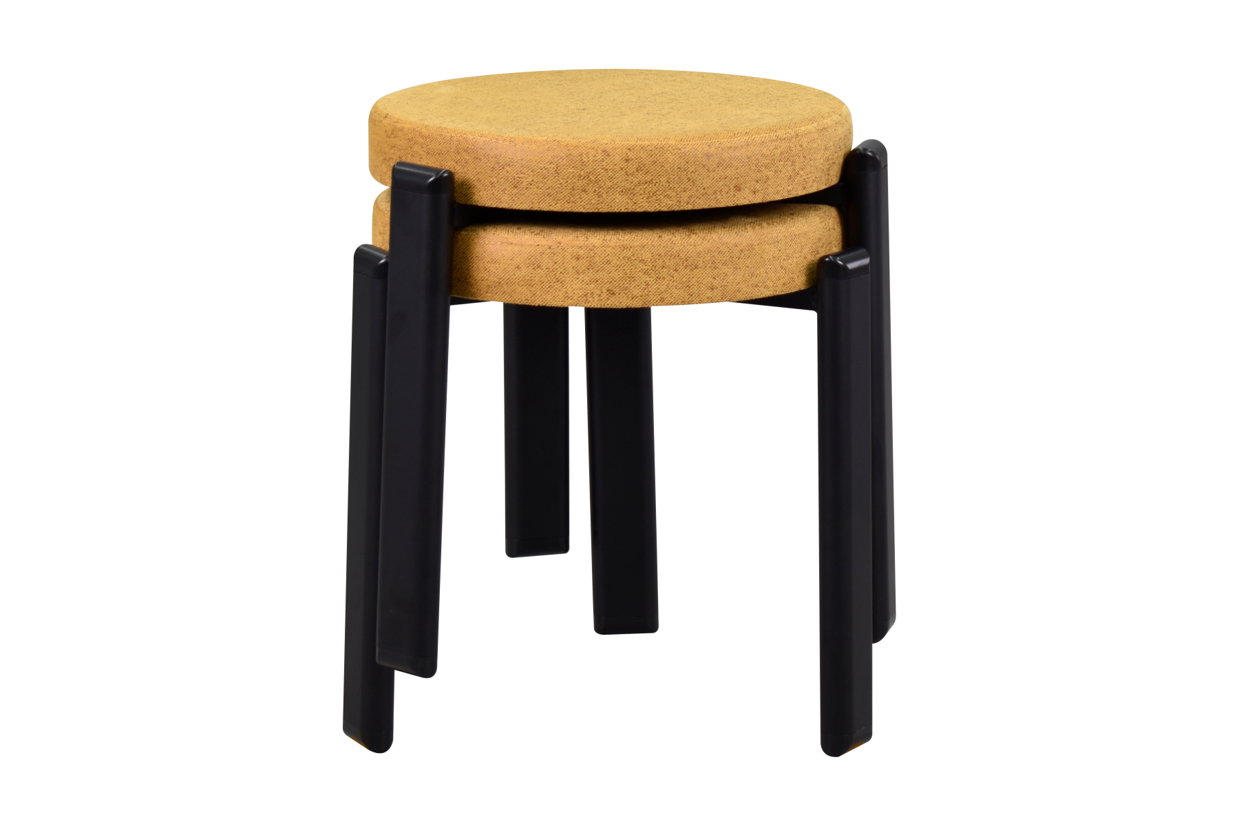 idea-soft-teras-tabure-siyah-ayak-sigma12 Teras Siyah Metal Ayak İstiflenebilir Mutfak-Balkon Taburesi Sarı - 2 Adet - Görsel 1